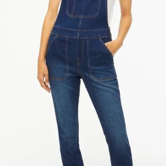 J CREW Skinny overalls in signature stretch / LARGE / DEEP TIDAL BLUE WASH - Picture 2 of 5
